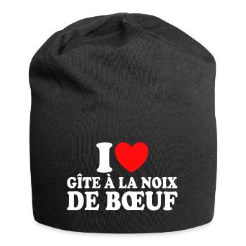 Boucher I Love Gîte À La Noix De Boeuf - Bonnet en jersey - noir - Devant