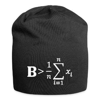 Be Greater Than Average Funny Math Teacher Nerd T- - Jersey-Beanie - Schwarz - Vorne