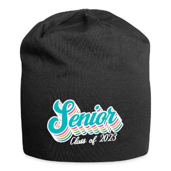 Senior Class Of 2023 Retro Graduation Party Geschenk - Jersey-Beanie - Schwarz - Vorne