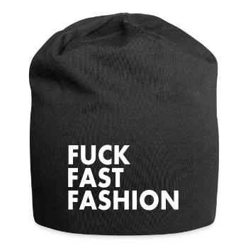 Fuck fast fashion - Bonnet en jersey - noir - Devant