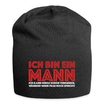 Ich bin ein Mann | lustige Sprüche, vergessen - Jersey-Beanie - Schwarz - Vorne