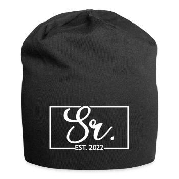 Sr. Est. 2022 Fiançailles pour la fête de mariage du marié - Bonnet en jersey - noir - Devant