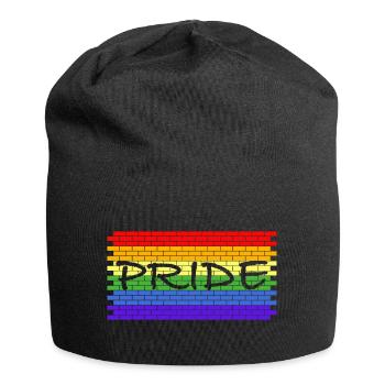 Pride | brick wall, gay, lgbtq, gay - Jersey Beanie - black - Front