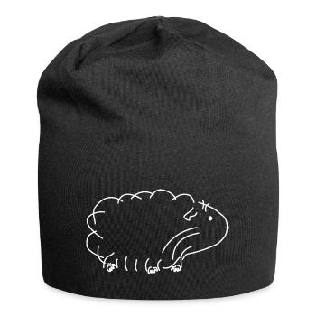Meerschweinchen - Jersey-Beanie - Schwarz - Vorne
