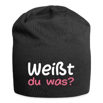 Weißt du was Bruder Nachwuchs - Jersey-Beanie - Schwarz - Vorne