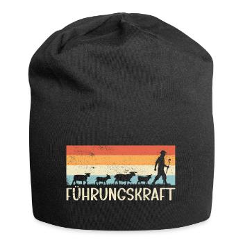 Führungskraft Schafe Hirte Geschenkidee Humor - Jersey-Beanie - Schwarz - Vorne