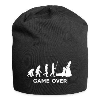 Game Over Wedding Groom Bachelor T-Shirt Funny Evo - Jersey Beanie - black - Front