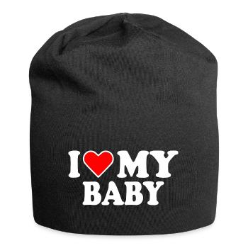I love my baby - Jersey-Beanie - Schwarz - Vorne