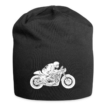 Motorradfahrer - Jersey-Beanie - Schwarz - Vorne