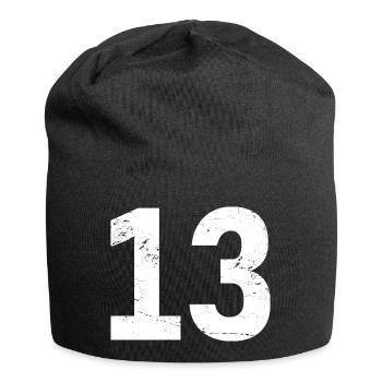 Cool Number 13 - 13 Years Old 13th Birthday Gift - Jersey Beanie - black - Front
