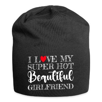 Ich Liebe Meine Freundin Paare Freund Geschenkidee - Jersey-Beanie - Schwarz - Vorne