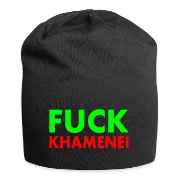 Fuck khamenei Chamenei - iran - Bonnet en jersey - noir - Devant