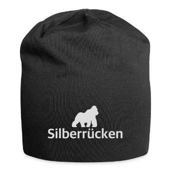 Silberrücken | Gorilla, Affe, Fitness, Kraft - Jersey-Beanie - Schwarz - Vorne