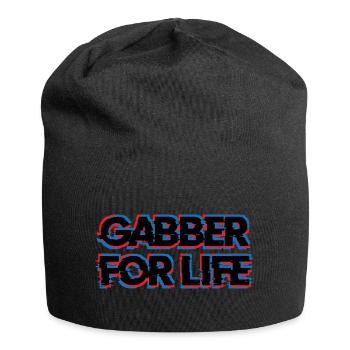 Gabber For Life | Frenchcore Speedcore Glitch - Jersey Beanie - black - Front