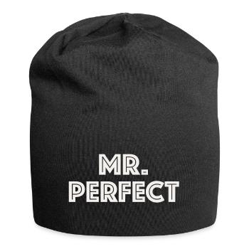 Mr Perfect | lustige Sprüche, Sarkasmus - Jersey-Beanie - Schwarz - Vorne