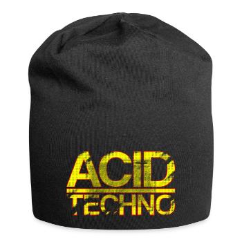 Acid Techno Red Yellow | Heavy Scratch Acid Techno - Jersey Beanie - black - Front