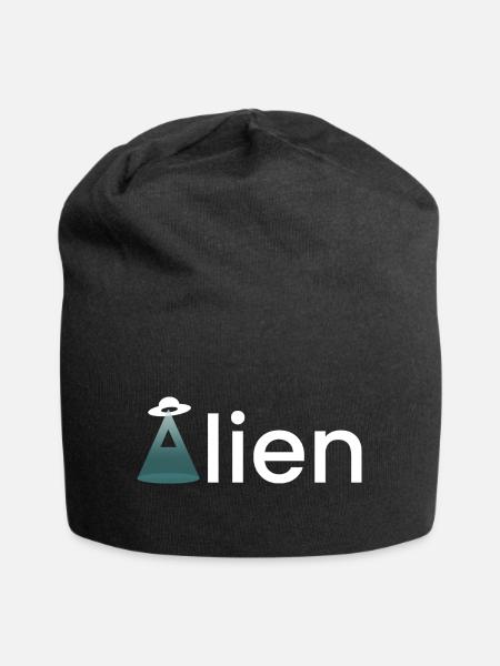 Alien - Jersey-Beanie - Schwarz