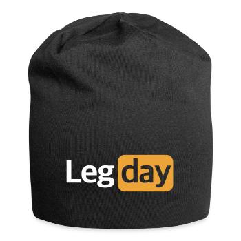 Leg Day | Legs, Fitness, Bodybuilding, Training - Jersey Beanie - black - Front