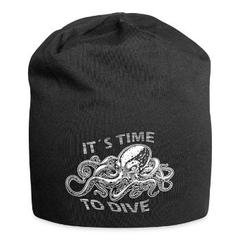 Octopus - it´s time to dive - Jersey-Beanie - Schwarz - Vorne