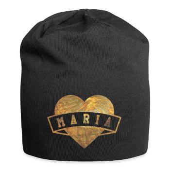 Maria Herzen Or - Bonnet en jersey - noir - Devant