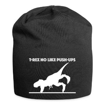 T-Rex n’aime pas les pompes | Fitness, Dinosaures - Bonnet en jersey - noir - Devant