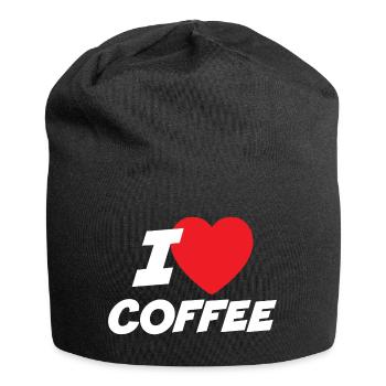 I Love Coffee - Jersey Beanie - black - Front