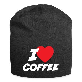 Ich liebe Kaffee - Jersey-Beanie - Anthrazit - Vorne