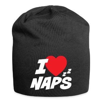 J’adore les siestes - Bonnet en jersey - noir - Devant