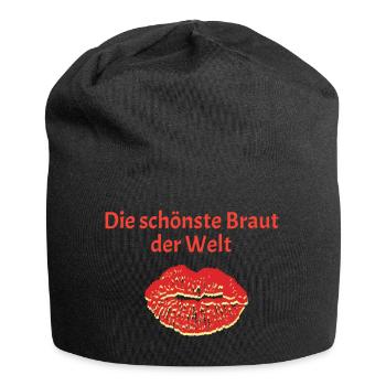 schönste Braut - Jersey-Beanie - Schwarz - Vorne