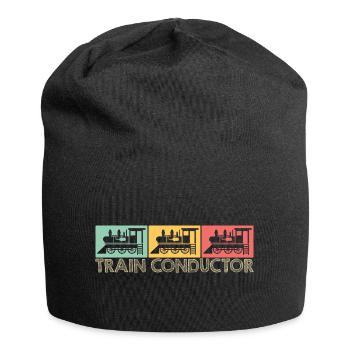 Conducteur de train - Locomotive - conducteur de train cadeaux - Bonnet en jersey - noir - Devant
