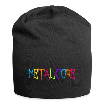 Lustige Metalcore Regenbogenfarben Metalhead - Jersey-Beanie - Schwarz - Vorne