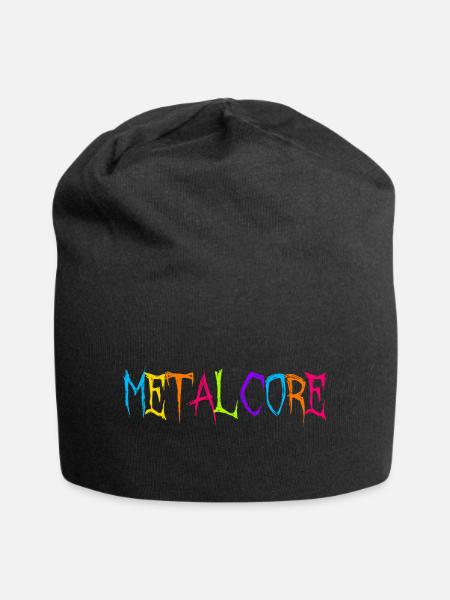 Lustige Metalcore Regenbogenfarben Metalhead - Jersey-Beanie - Schwarz