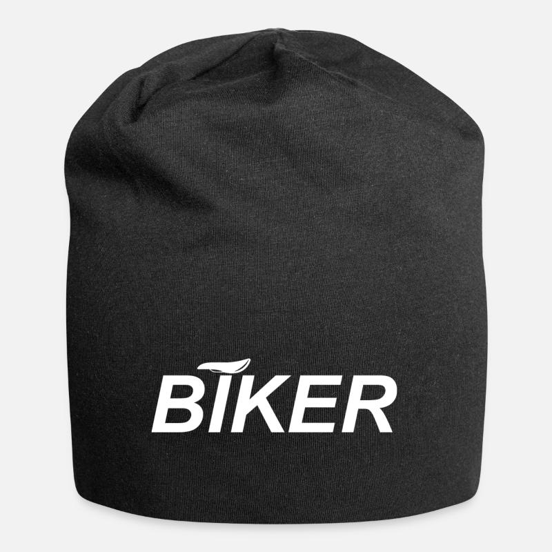 Biker - Jersey-Beanie - Schwarz