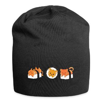 Sushi Cats Kawaii Anime Japanese - Jersey-Beanie - Schwarz - Vorne