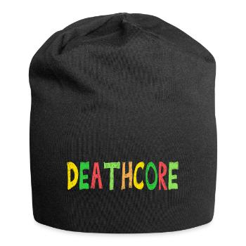Lustig Deathcore Farbenfroh Sarkastisch Metal - Jersey-Beanie - Schwarz - Vorne