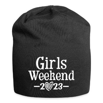 Girls Weekend 2023 Cute Girls Party Trip Vacances - Bonnet en jersey - noir - Devant
