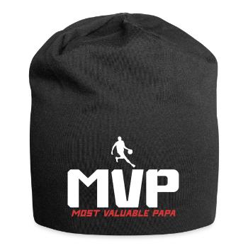 Most Valuable Papa Basketball Gift Idea - Jersey Beanie - black - Front