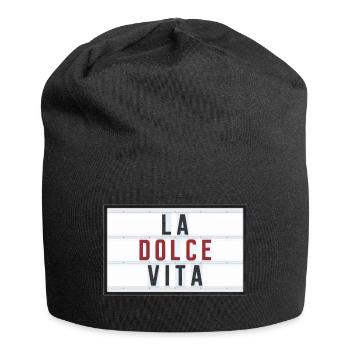 LA DOLCE VITA - ROUGE - Bonnet en jersey - noir - Devant