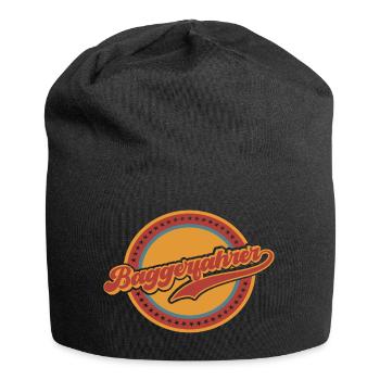 Baggerfahrer Baggerführer Bagger Beruf Vintage - Jersey-Beanie - Schwarz - Vorne