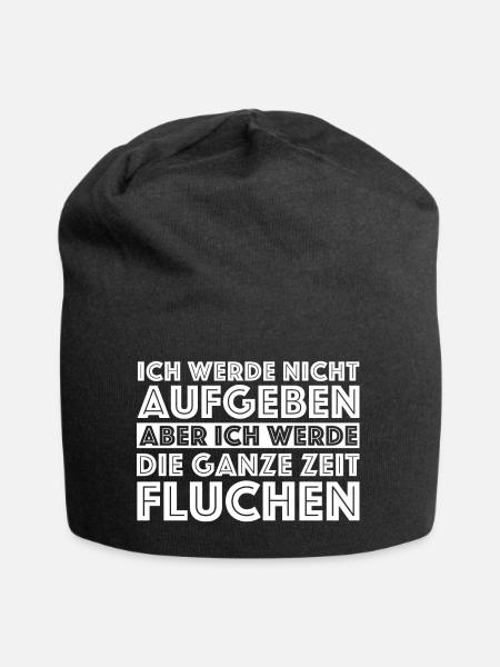 Ich werde die ganze Zeit fluchen | lustige Sprüche - Jersey-Beanie - Schwarz