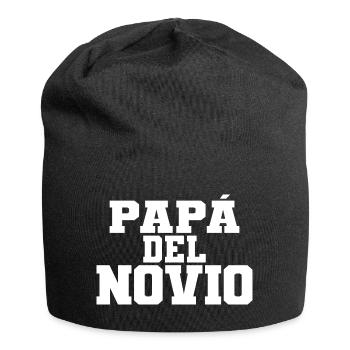 Papa del Novio Groom's Father Wedding Gift - Jersey Beanie - black - Front