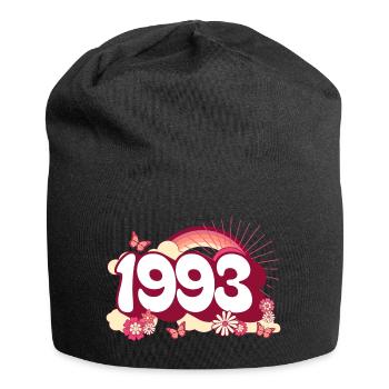 Retro 1993 Geburtstagsfeier Frau 30 Jahre - Jersey-Beanie - Schwarz - Vorne