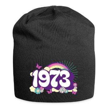 Retro 1973 Fête Anniversaire Femme 50 Ans - Bonnet en jersey - noir - Devant
