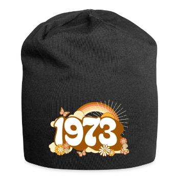 Retro 1973 Fête Anniversaire Femme 50 Ans - Bonnet en jersey - noir - Devant