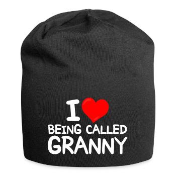 Lustige Idee für Omas Ich liebe es, Oma genannt zu werden - Jersey-Beanie - Schwarz - Vorne