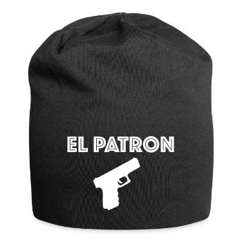 El Patron! Mafia Pablo Escobar lustige Sprüche Fun - Jersey-Beanie - Schwarz - Vorne