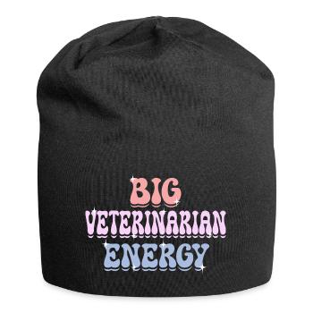 Vétérinaire Pleine D'Énergie Femme Vétérinaire - Bonnet en jersey - noir - Devant