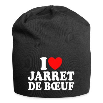 Boucher I Love Jarret De Boeuf - Bonnet en jersey - noir - Devant