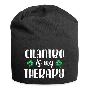Coriandre Est Ma Thérapie J'aime La Coriandre - Bonnet en jersey - noir - Devant