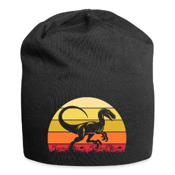 Archäologe Dino Velociraptor Dinosaurier - Jersey-Beanie - Schwarz - Vorne